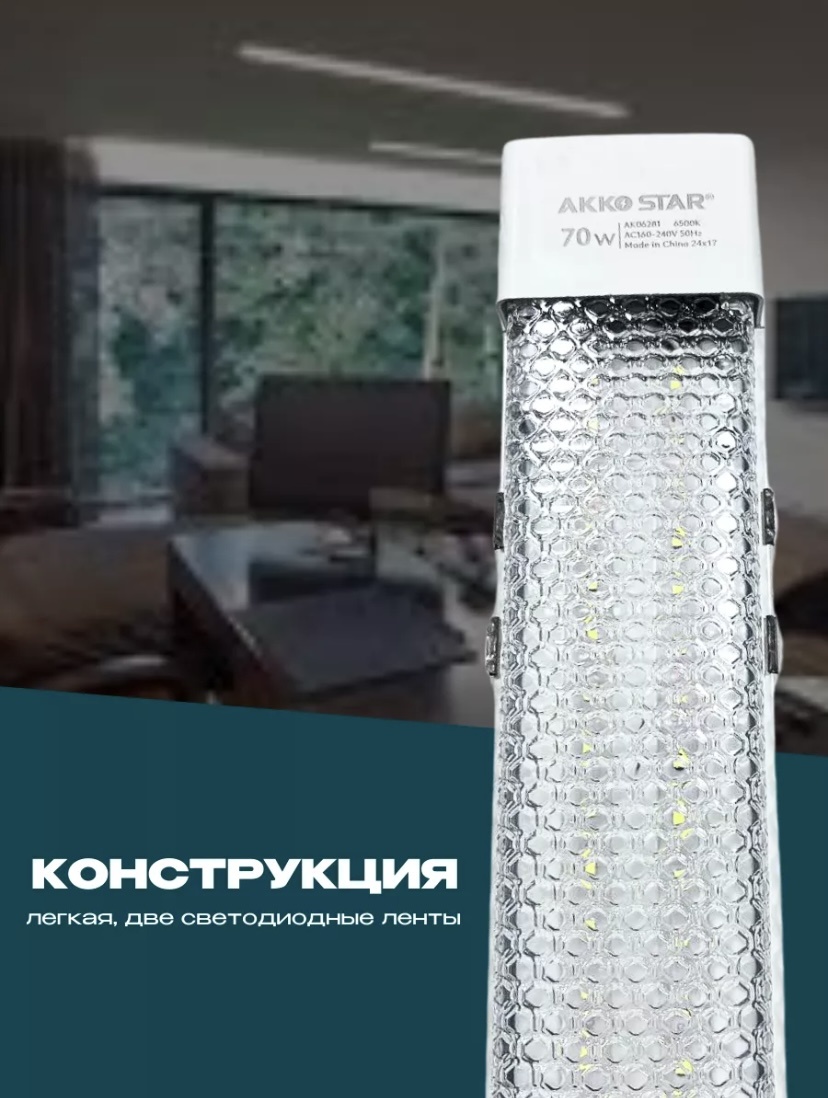 Светильник настенно-потолочный AKKO STAR LED 70 Вт белый