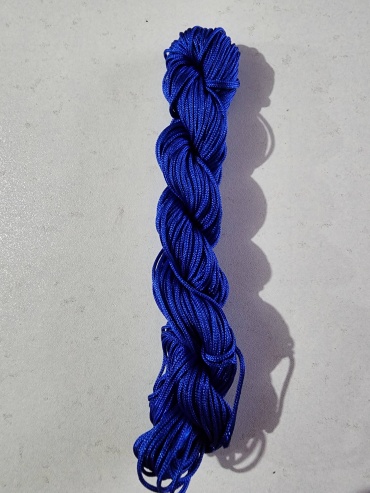 Macrame шнур для браслетов синий