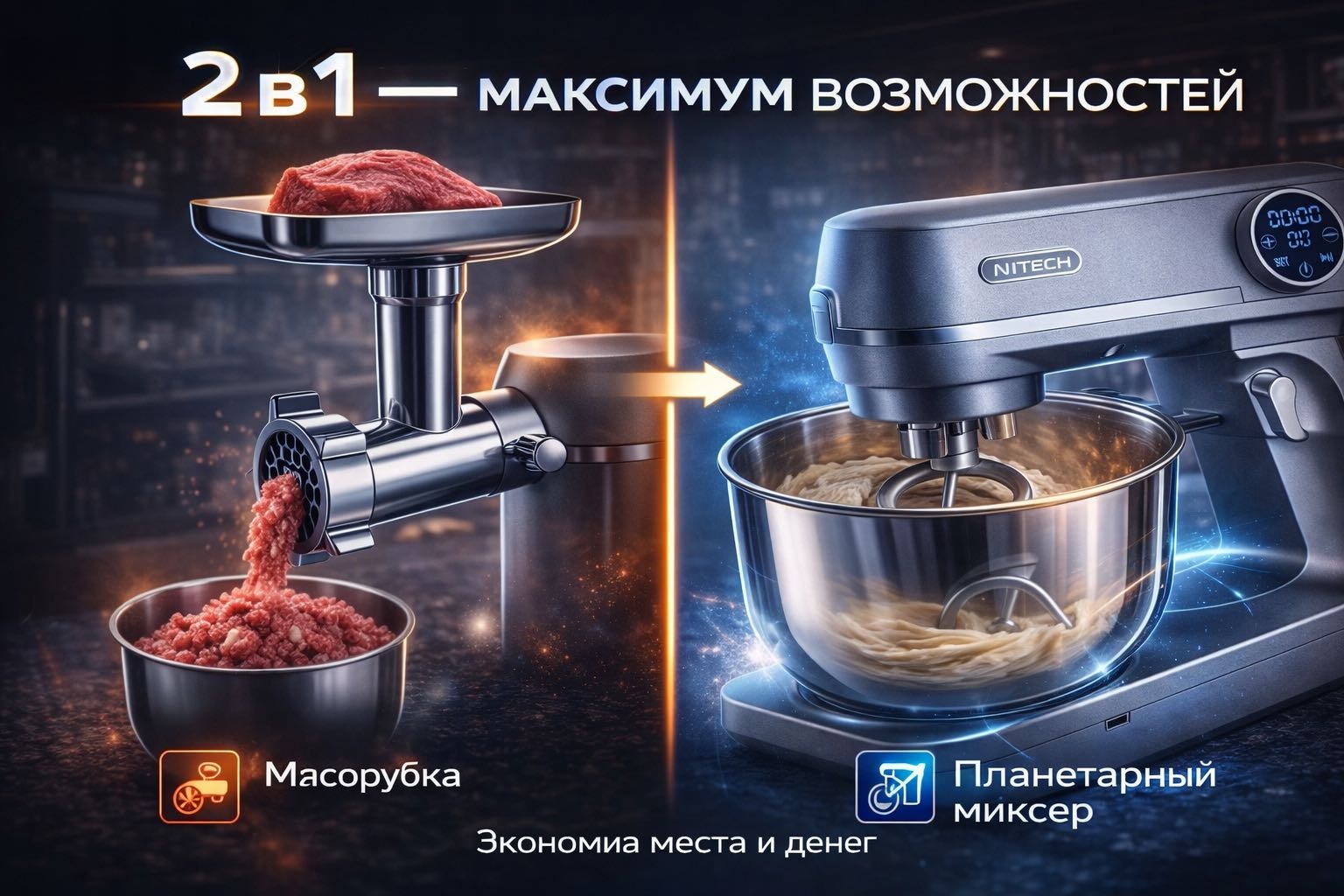 Миксер Nitech 1936 серый