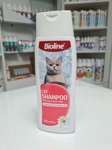 Уход BIOLINE Шампунь для чувствительной кожи и шерсти кошек 250 мл
