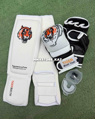 Набор спортивной защиты TIGER Muay Thai набор для мма белый M