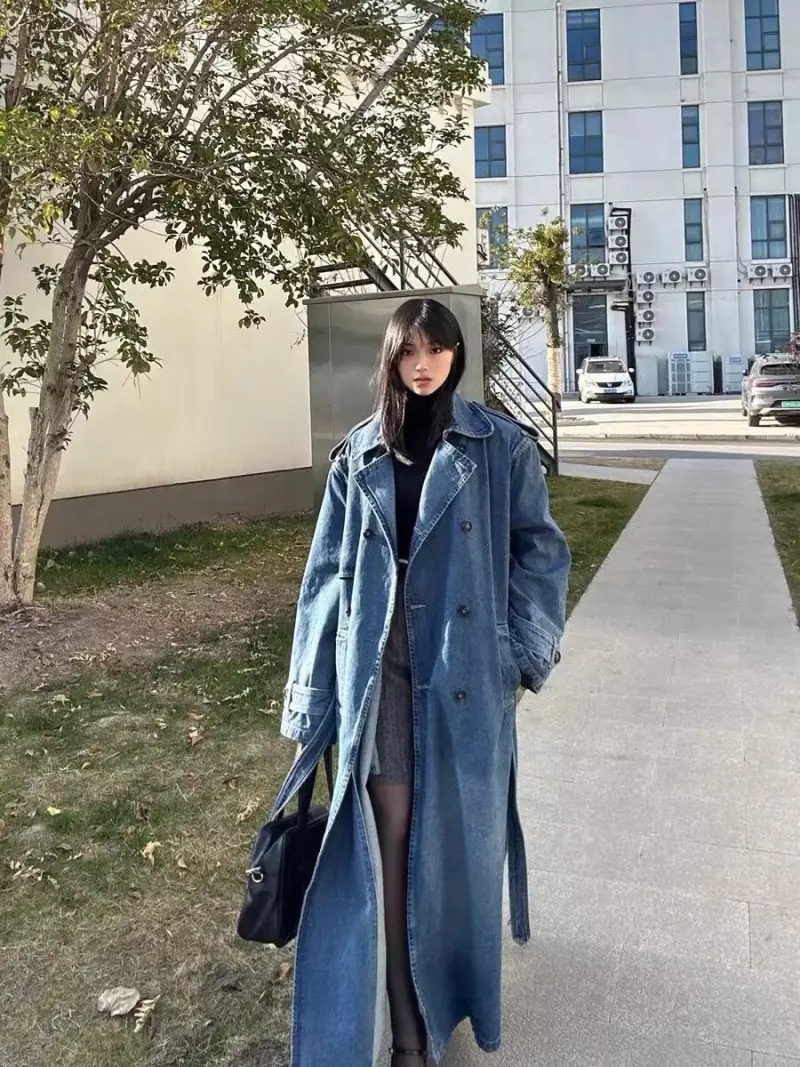 Тренчкот синий