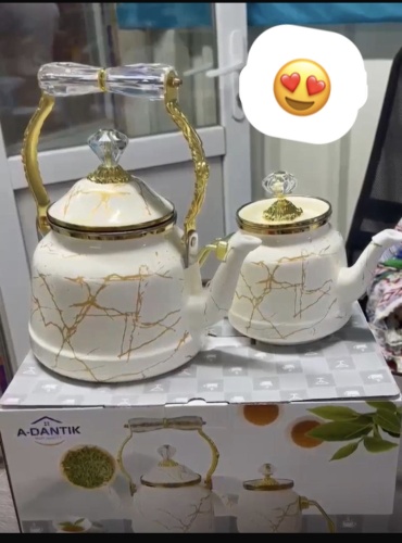 Чайник A-DANTIK A-Dantik 3.1 л, хрусталь, эмаль, мрамор