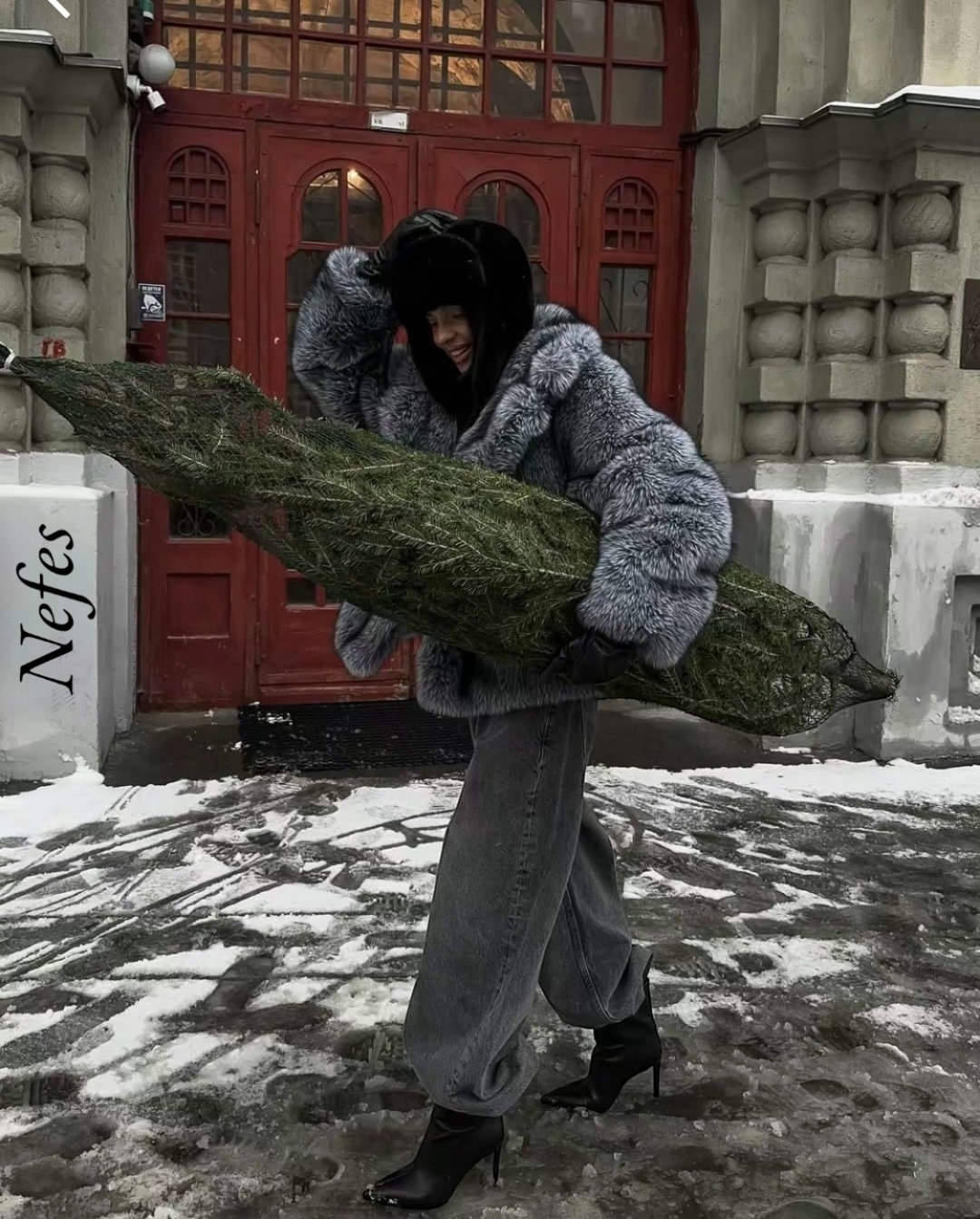 Шуба серый