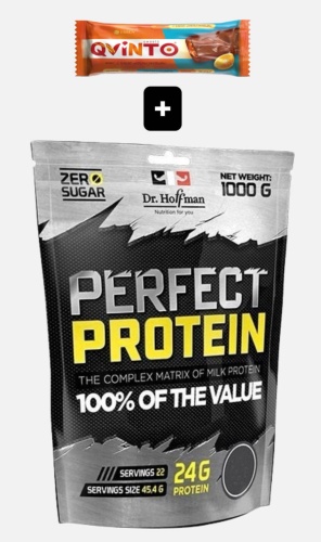 Протеин Dr.Hoffman Perfect Protein+ батончик QVINTO клубника 1000 г