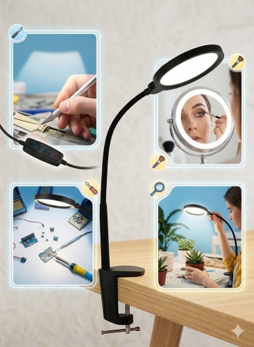Настольная лампа Clamp Desk Lamp 2G11, 220 Вт, металл