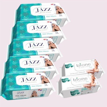 Влажные салфетки JAZZ Детские 72 шт