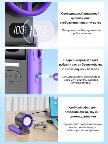 Вентилятор RD21 серый