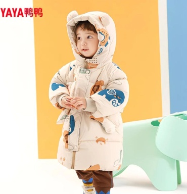 Пуховик YAYA коричневый, бежевый