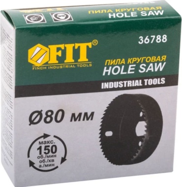 Коронка FIT 36788 cтальная D 80 мм, 1 шт