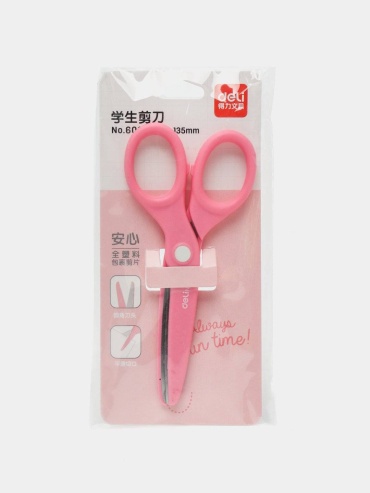 Ножницы детские DELI 6023 pink, 13.5 см, розовый