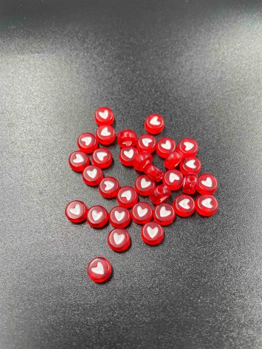 Бусины сердечки 50 шт
