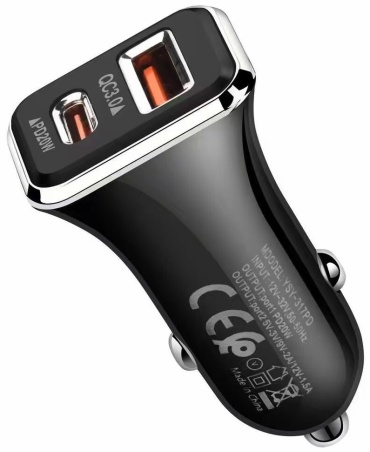 Car wireless charger YSY-316PD USB Type-C черный