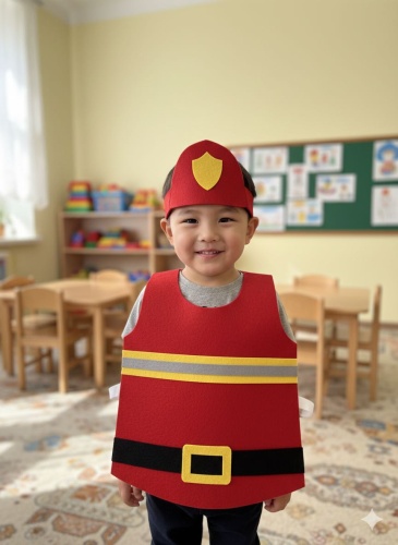 Накидка Пожарный желтый, красный