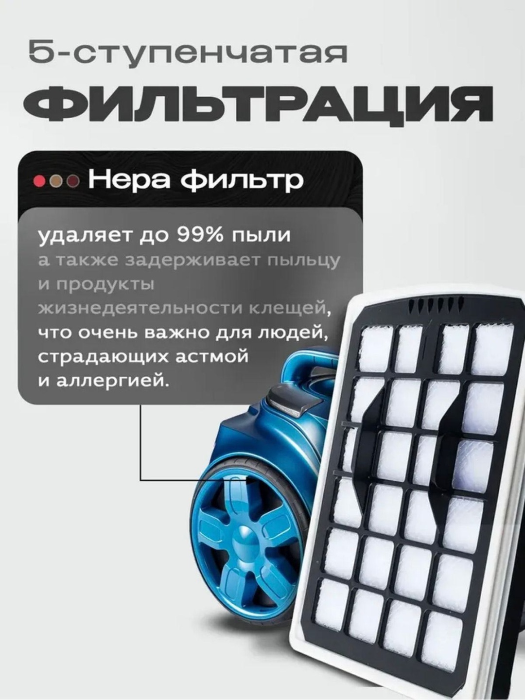 Пылесос EZZO 13005 синий