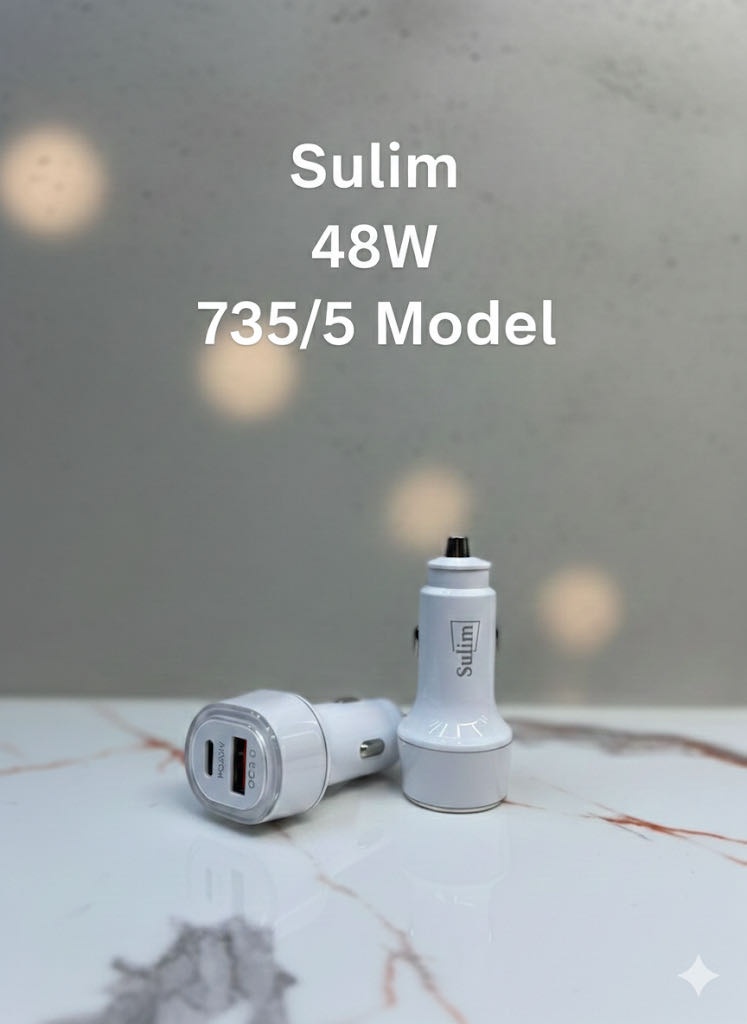 Зарядное устройство Sulim RX735Авто зарядка USB Type-C, USB 48 Вт белый