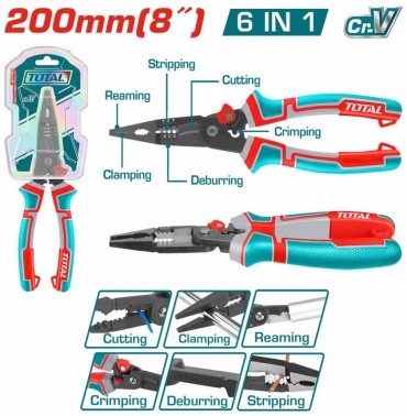 Total длинногубцы THTMF286 200 мм