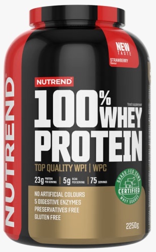 Протеин Nutrend NUTREND 100% WHEY PROTEIN strawberry клубника 2250 г