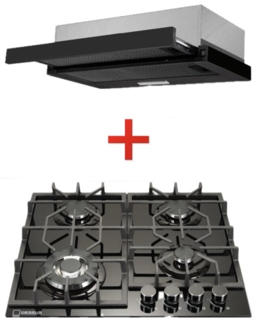 Варочная поверхность Dessus DCG-64003B + DH-602B черный