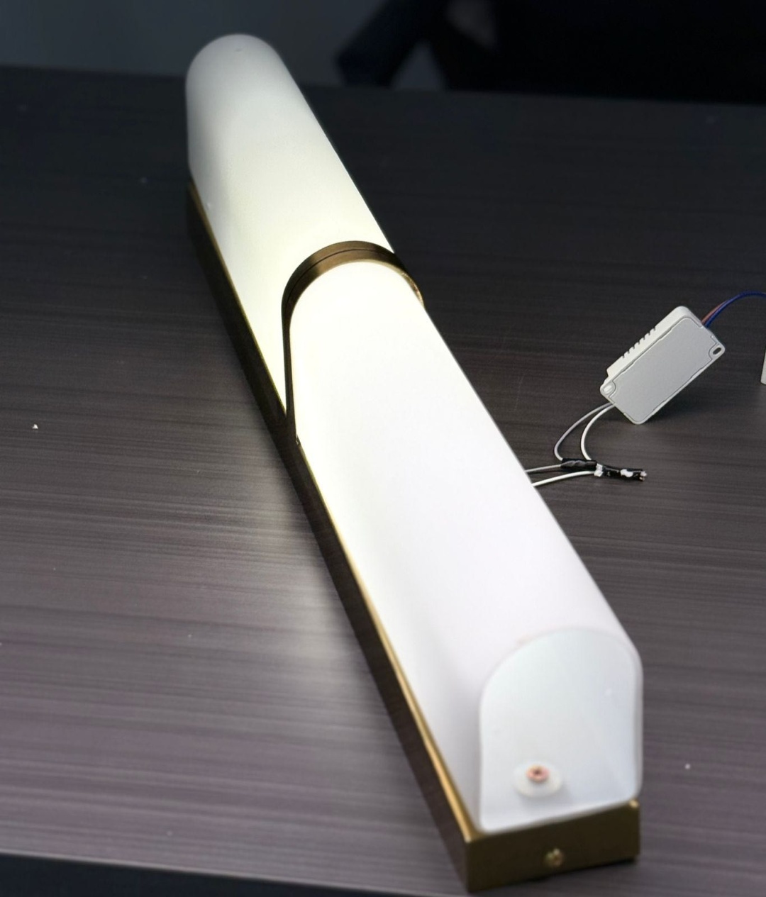 Бра настенный LED, золотистый, белый