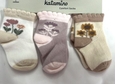 Носки Katamino 54 светло-бежевый, темно-бежевый, темно-розовый 21, 22, 23
