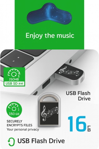 USB Flash карта GERLAX Zip.mobile 64 Гб серебристый