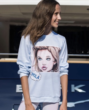 Блузка Liza Bebe голубой