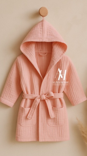 Муслиновый халат Aliya Home розовый