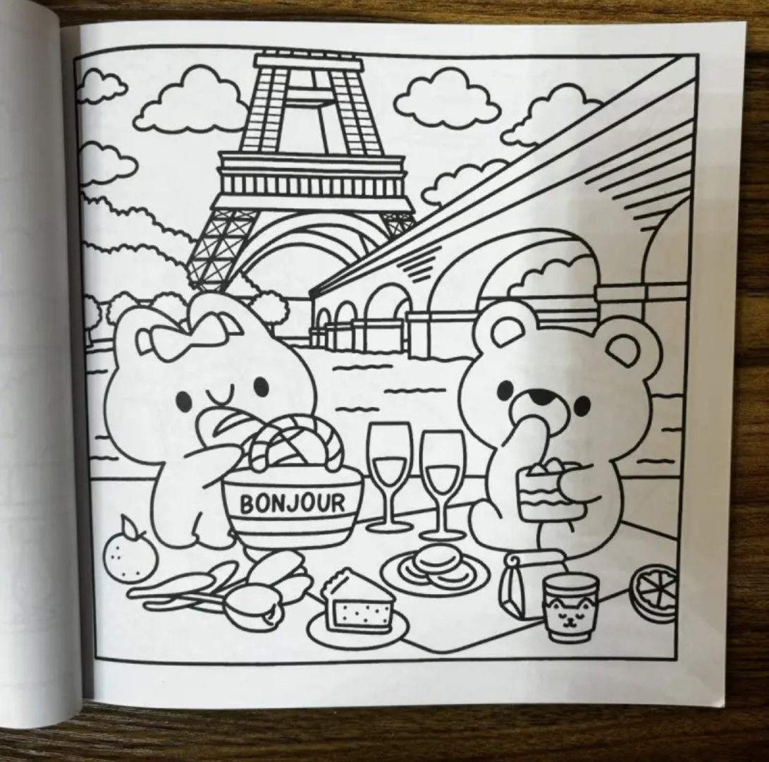 Раскраска Cute Paris: Cute Coloring book