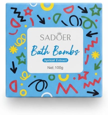 SADOER Apricot tea flower bath salt ball - Шарик соли для ванн бомбочка 100 г