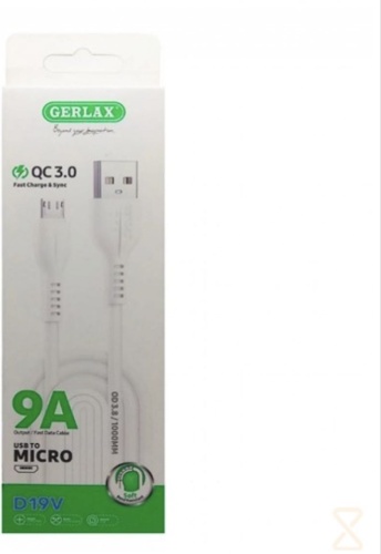 Кабель GERLAX micro-USB 3.0 (F), 1 м, белый
