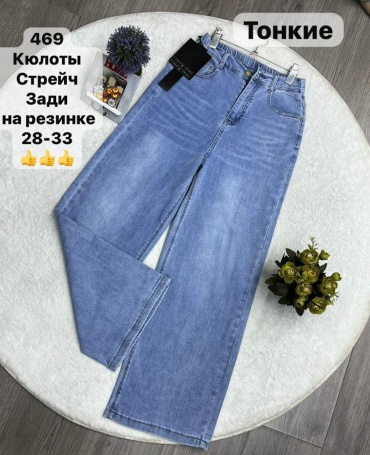 Джинсы кюлоты синий
