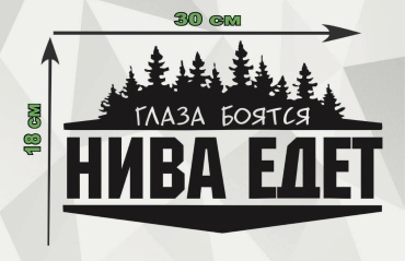 Наклейка TSEH 30x18 см