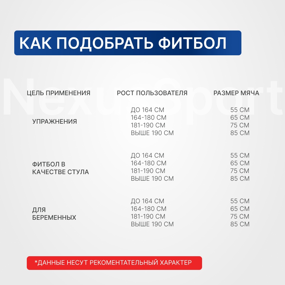 Фитбол GMP65 65 см синий