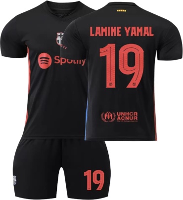 Комплект ФК Барселона Lamine Yamal красный, черный 110-116