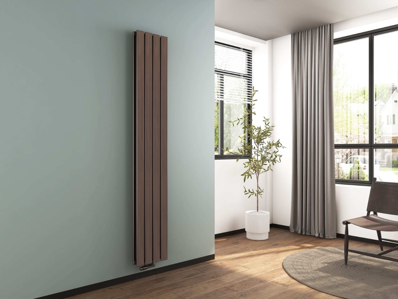 Радиатор Трубчатый FLAT DOUBLE 4 COPPER WARME DESIGN стальной 300х1800 мм