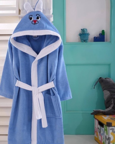 Махровый халат Ihome textile синий