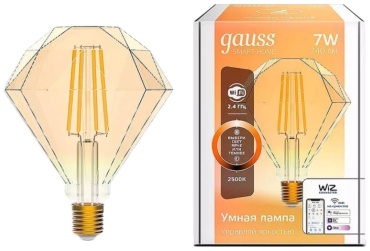 Gauss 7W E27, умная, теплый белый