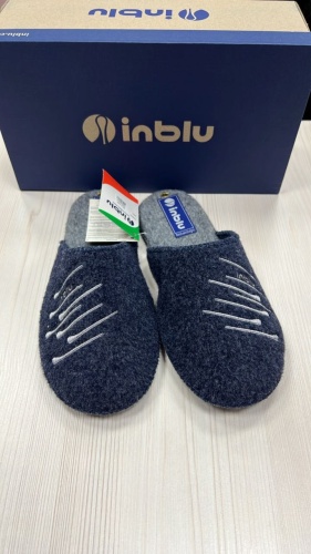 Тапочки inblu синий, серый