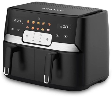 Аэрогриль SOKANY SK-ZG-8047 TwinChef черный, серый
