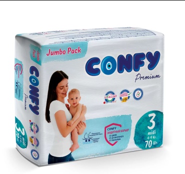 Подгузники Confy M, 70 шт