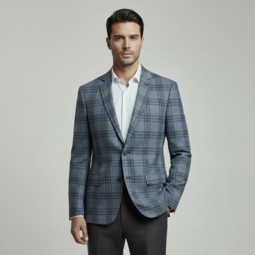 Пиджак однобортный Carducci синий, серый