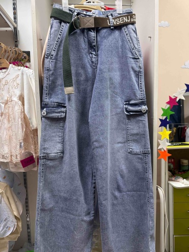 Джинсы свободного кроя AYUGI DENIM синий
