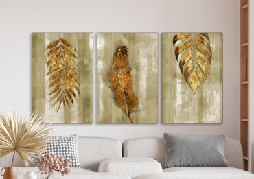 Room Art KZ модульная картина Интерьерная картина перо 200x100 см
