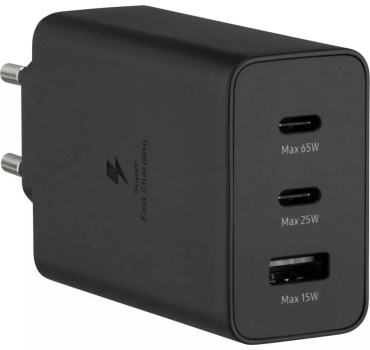 Зарядное устройство Adapter 3 in 1 USB Type-C, USB 65 Вт черный