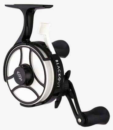 13 Fishing инерционная Катушка Black Betty Free Fall Ghost/ Blackout, Ice Reel Left Hand - 2.5:1 Gear Ratio, BBFFGWBOG2.5-LH