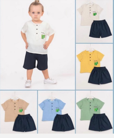 Комплект Damla bebe синий, бежевый
