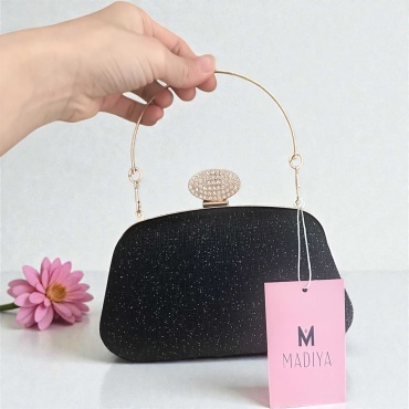 Клатч MADIYA искусственная кожа черный, золотистый