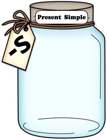 Обучающие карточки Present simple, A4, фотобумага, ламинат, глянцевая бумага
