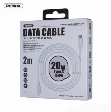 Кабель Remax USB TypeC (F), Lightning (M), 2 м, белый